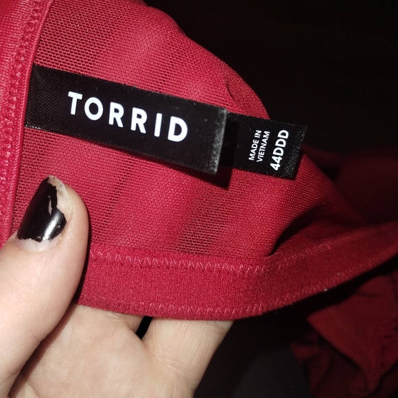 Red Plus Size Torrid Curve Plunge Push Up 44DDD - Picture 5 of 8